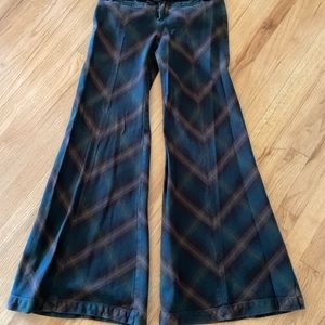Free People - Plaid Flannel Bell Bottom Pants
